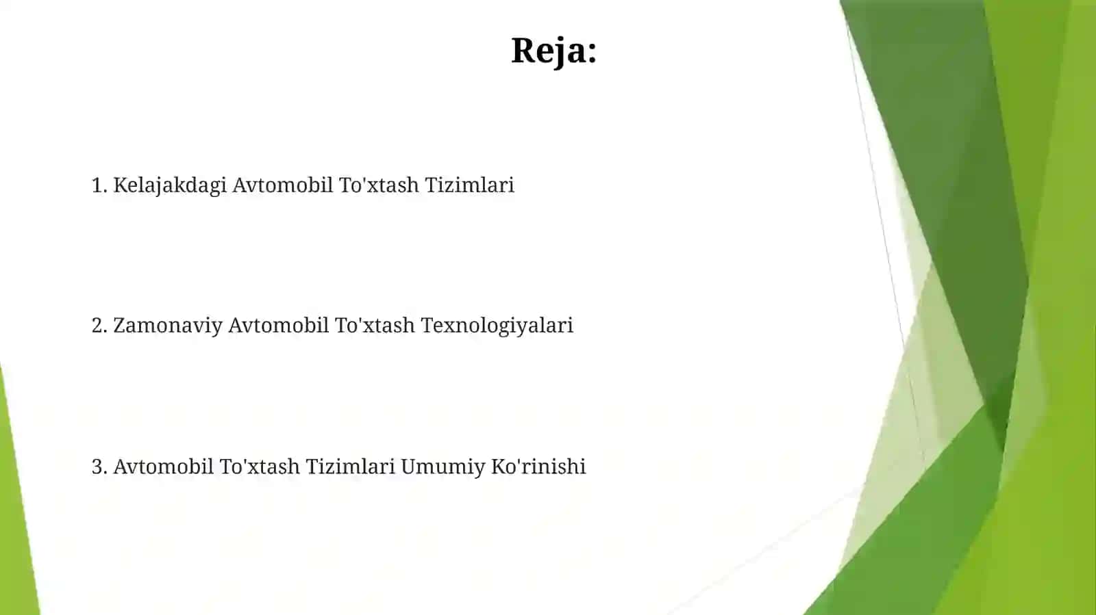 Yordamchi To'xtash Texnologiyalari 2