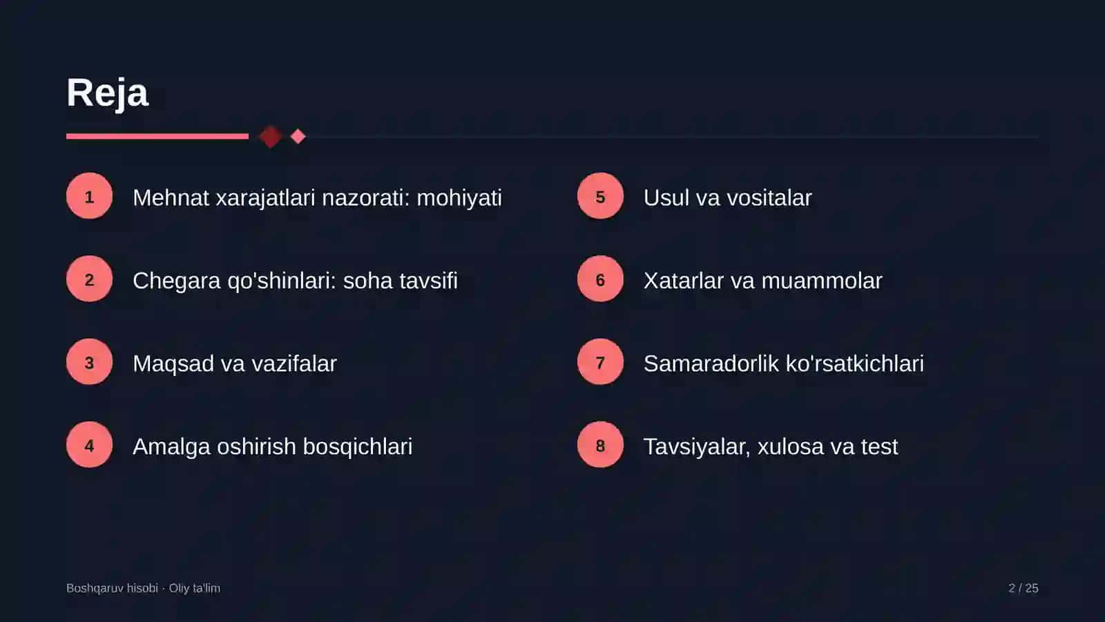 Chegara qo'shinlarida mehnat xarajatlarini nazorat qilish 2