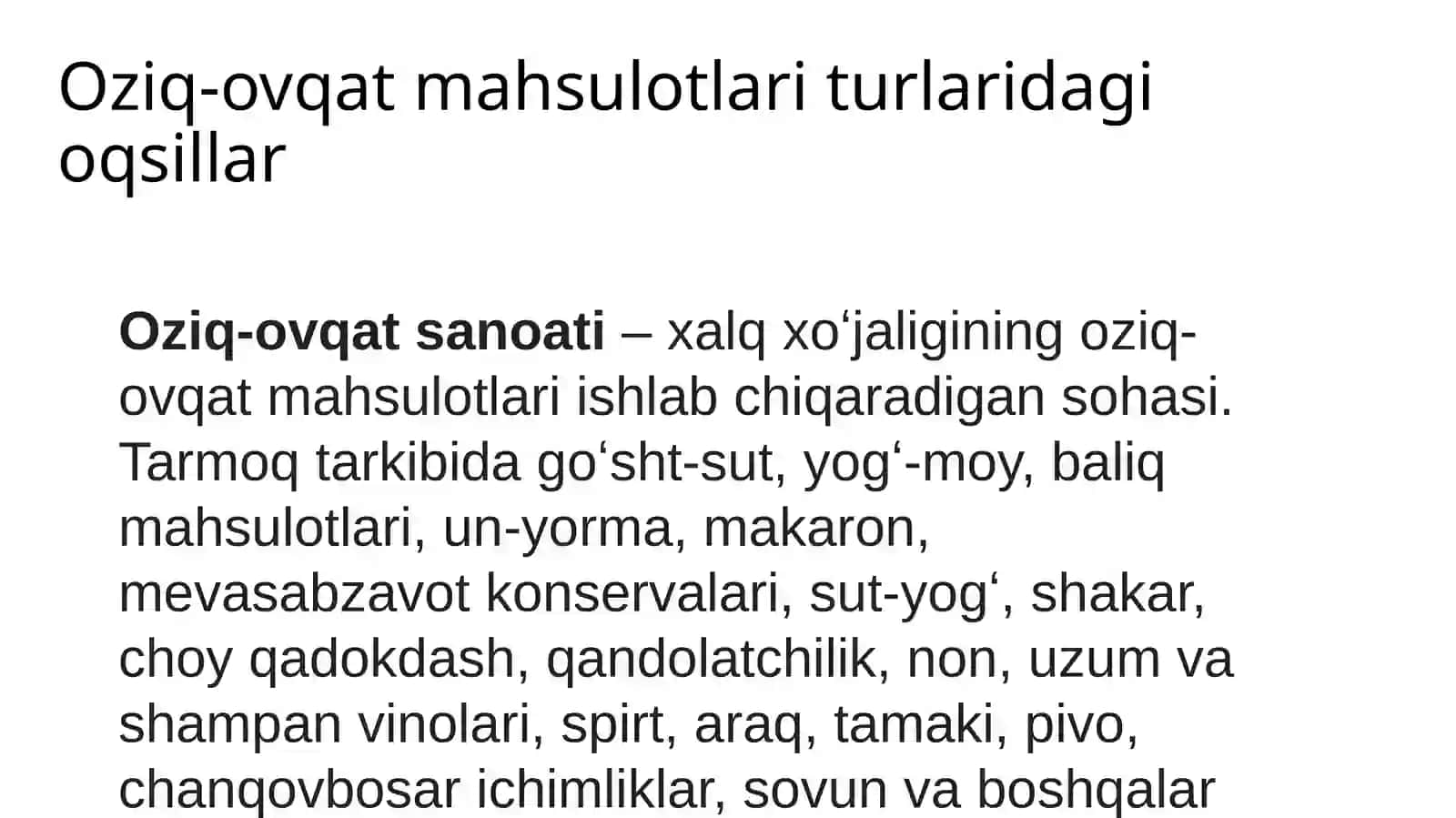 Oziq ovqat mahsulotlari tarkibidagi oqsillarning turlari 2
