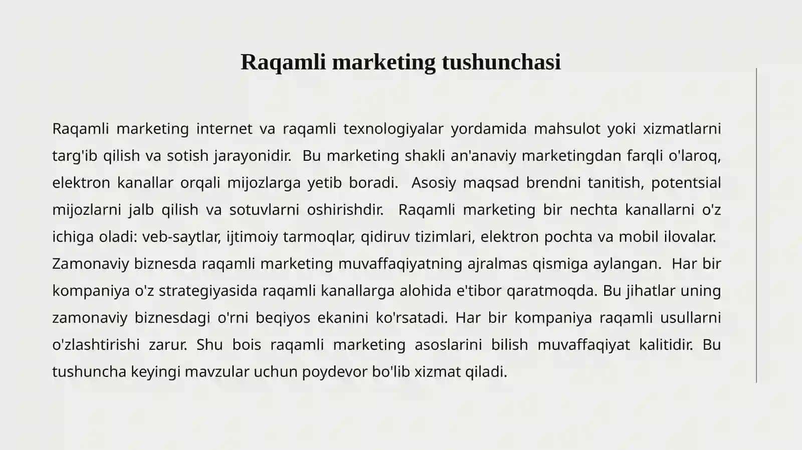 Raqamli marketing 2