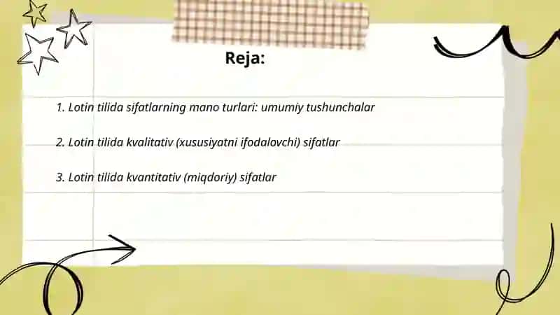 Lotin tilida sifatlarning mano turlari 2