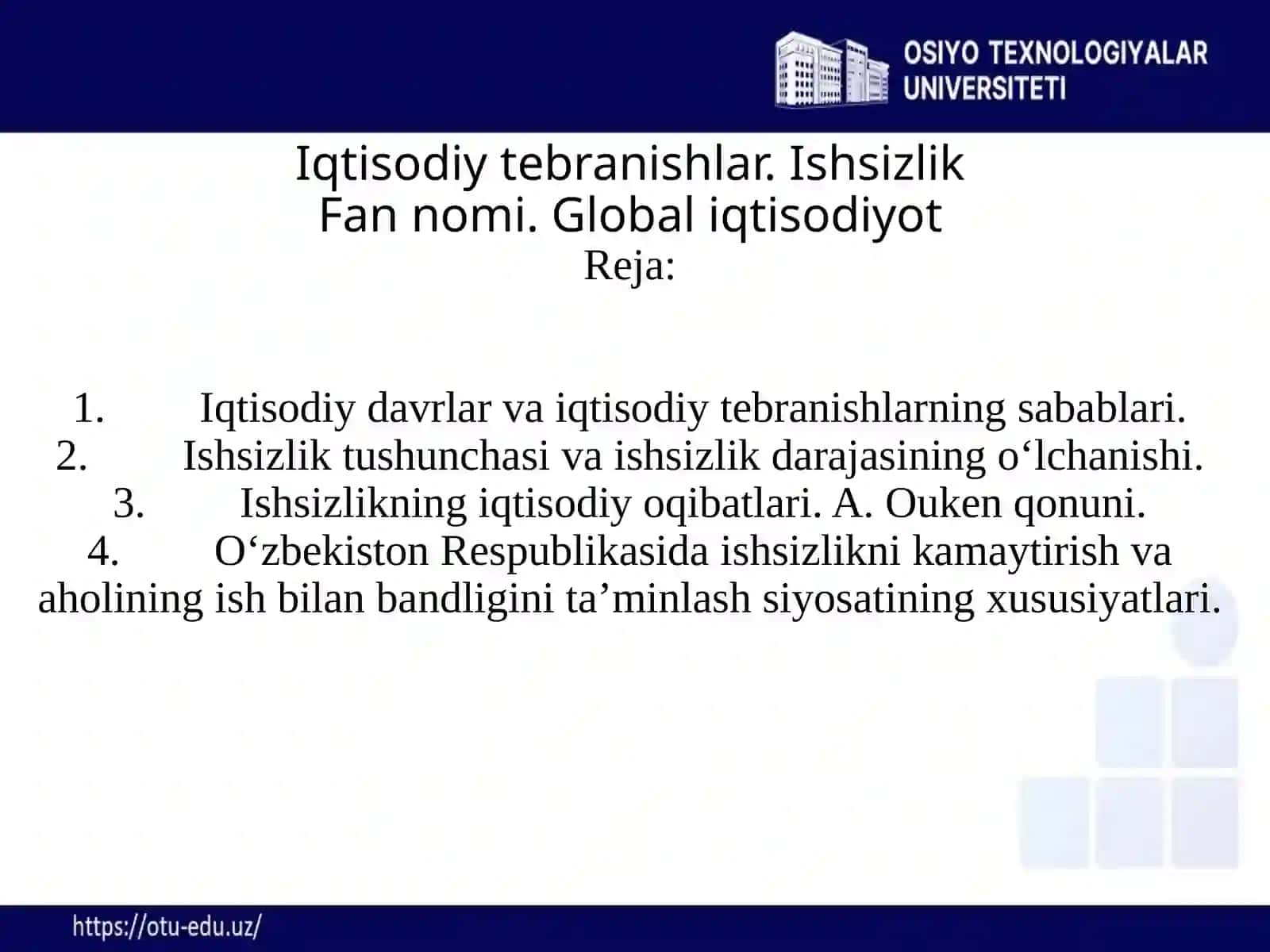 Global iqtisodiyotdan taqdimot 2