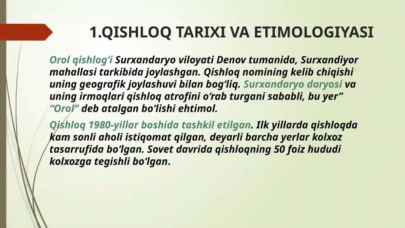 QISHLOQTARIXIVAETIMOLOGIYASI 2