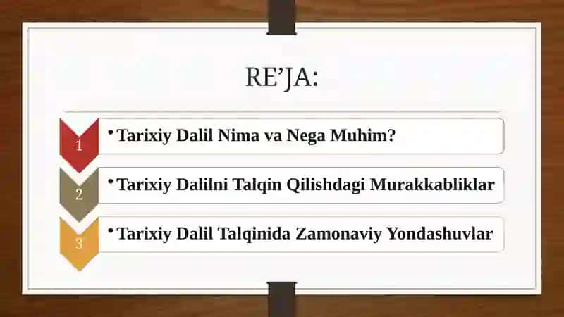 Tarixiydalil va uning interpretasiyasi 2