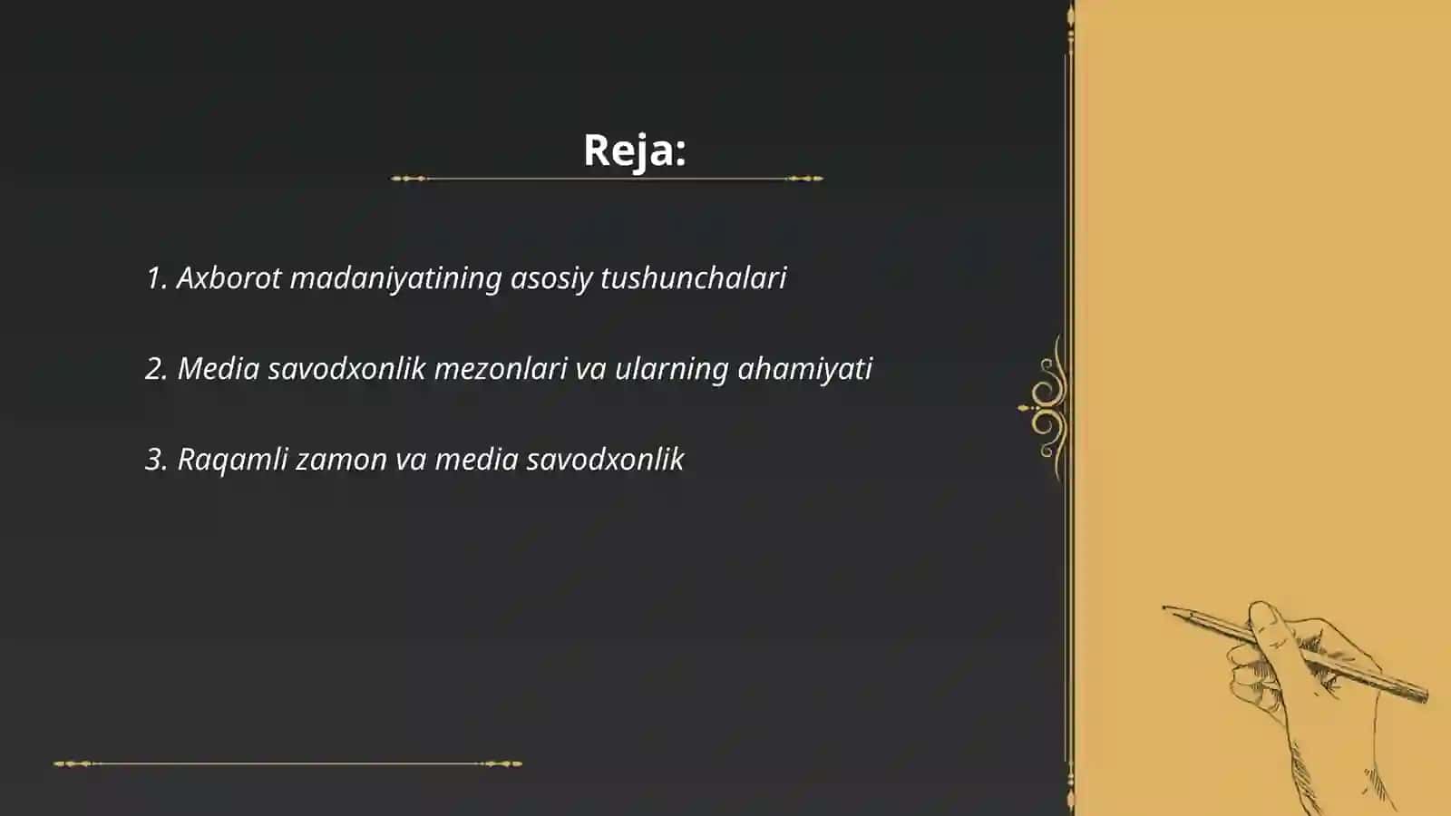 Media savodxonlik va axborot madaniyati faning predmenti va jamiyat taraqqiyotidagi o‘rni 2