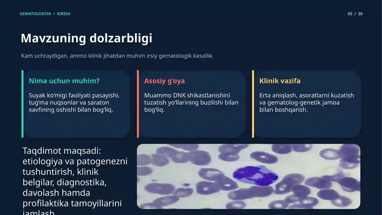 GEMATOLOGIYAFANI FANKONI ANEMIYASI Irsiysuyakko‘migiyetishmovchiligisindromi 2