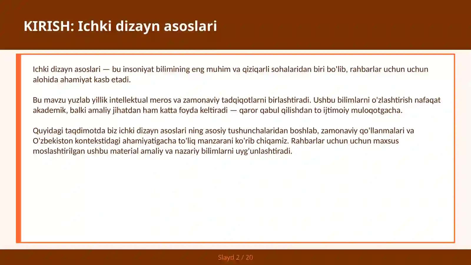 Ichki dizayn asoslari 2