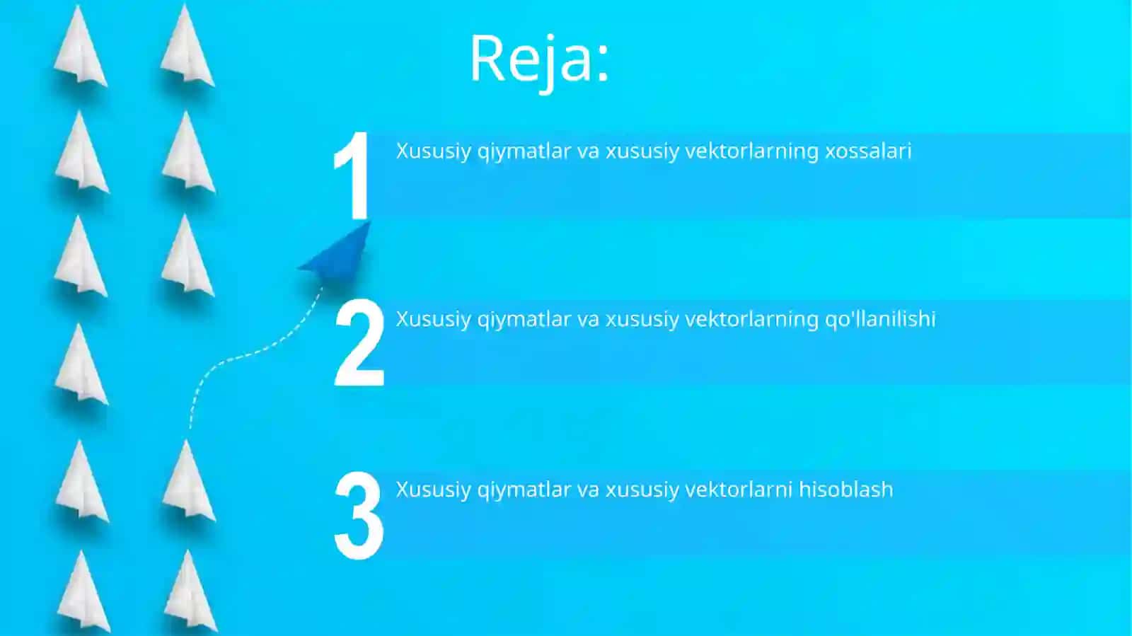 Xususiy qiymatlar va xususiy vektorlarning hisoblashi 2