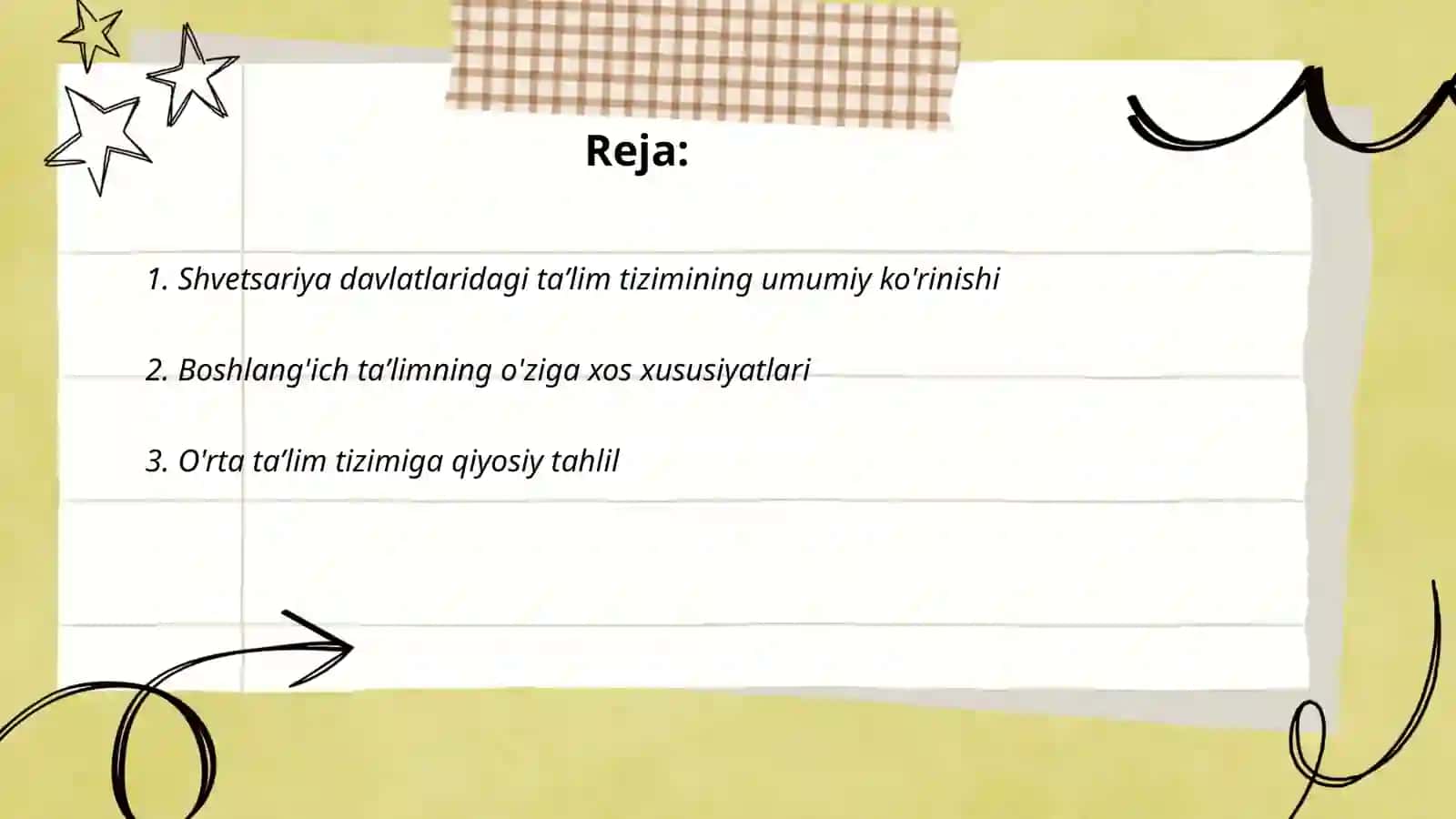 Shvetsariya davlatlaridagi taʼlim tizimiga qiyosiy tahlil 2