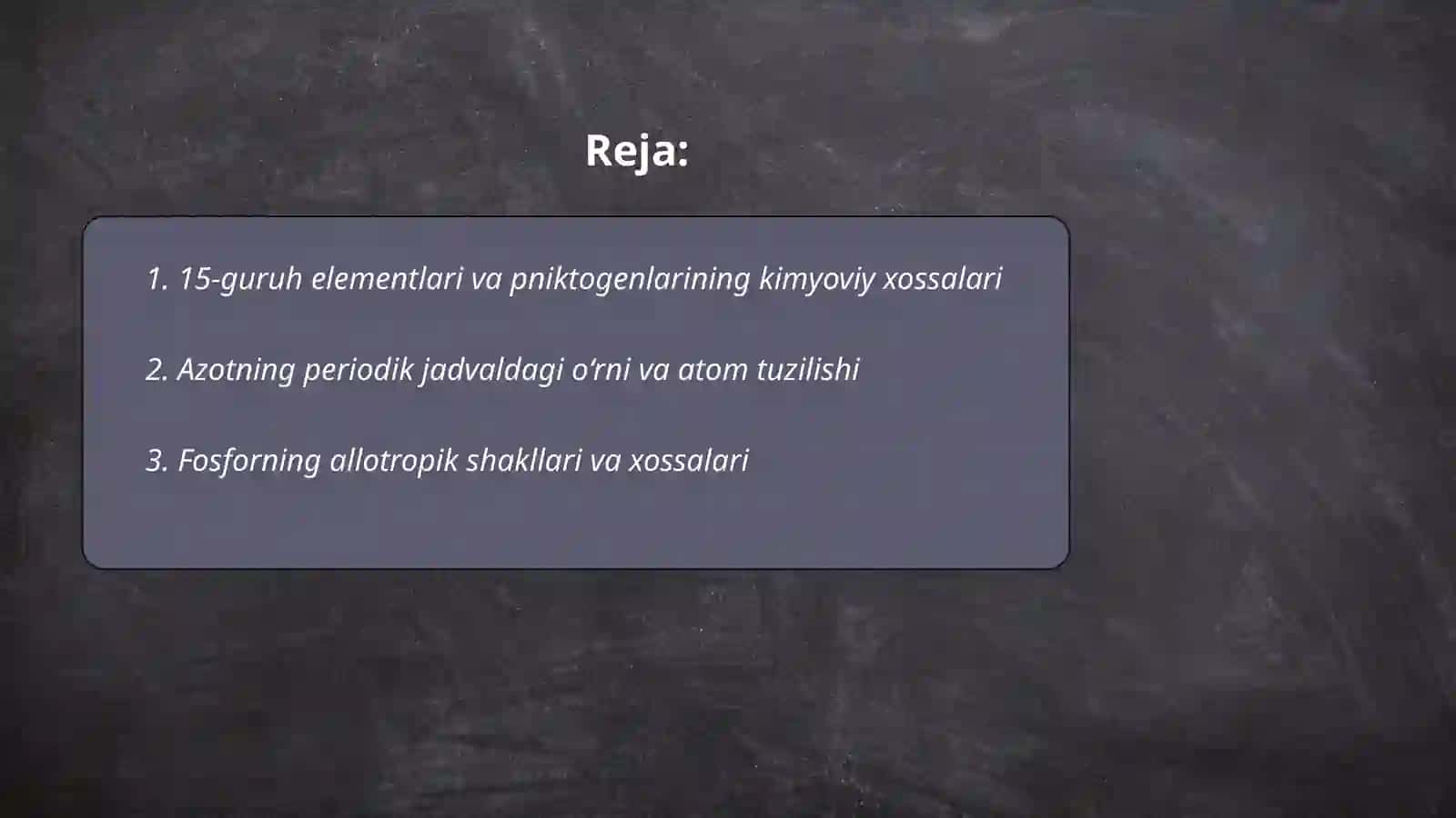 15-Guruh elementlari (pniktogenlar) 2