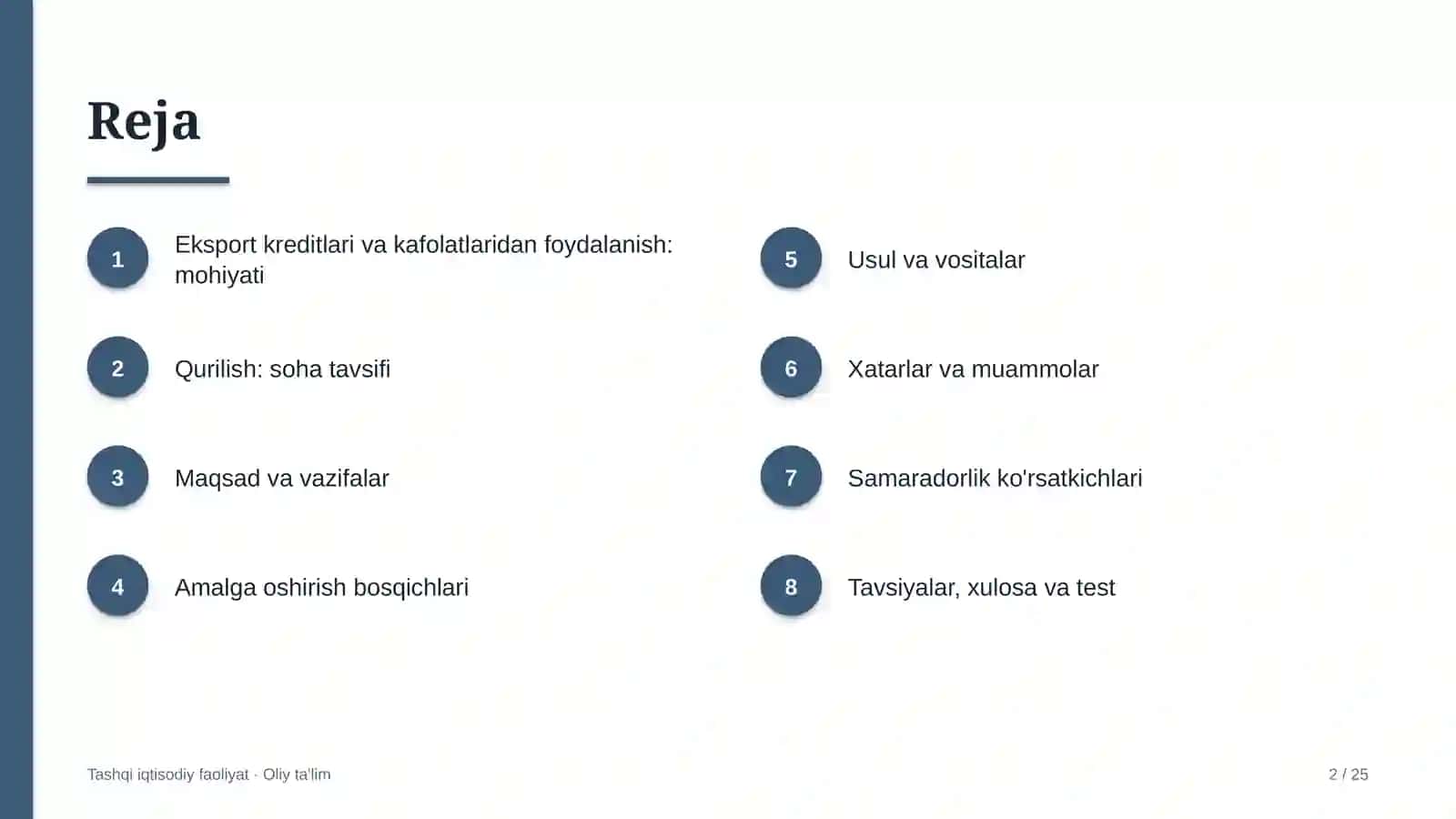 qurilishda eksport kreditlari va kafolatlaridan foydalanish 6584 2