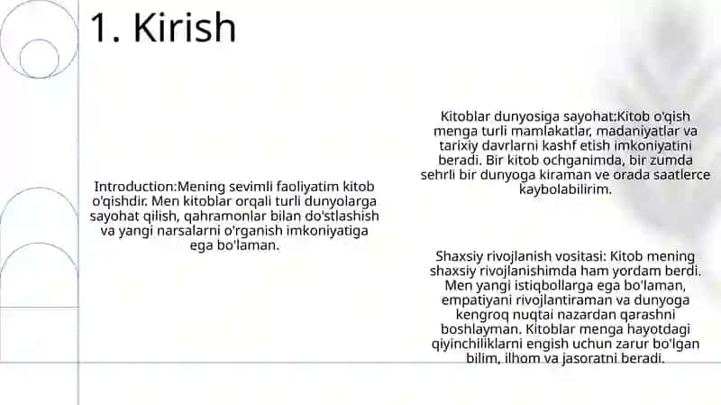 Mening Sevimli Faoliyatim 2