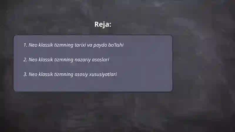 Neo klassik tizm 2