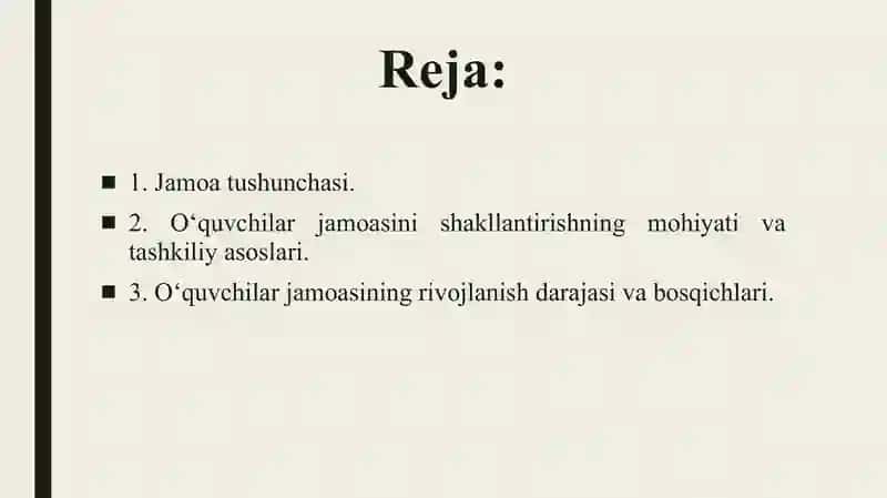 Jamoa va uning shakllanishi 2
