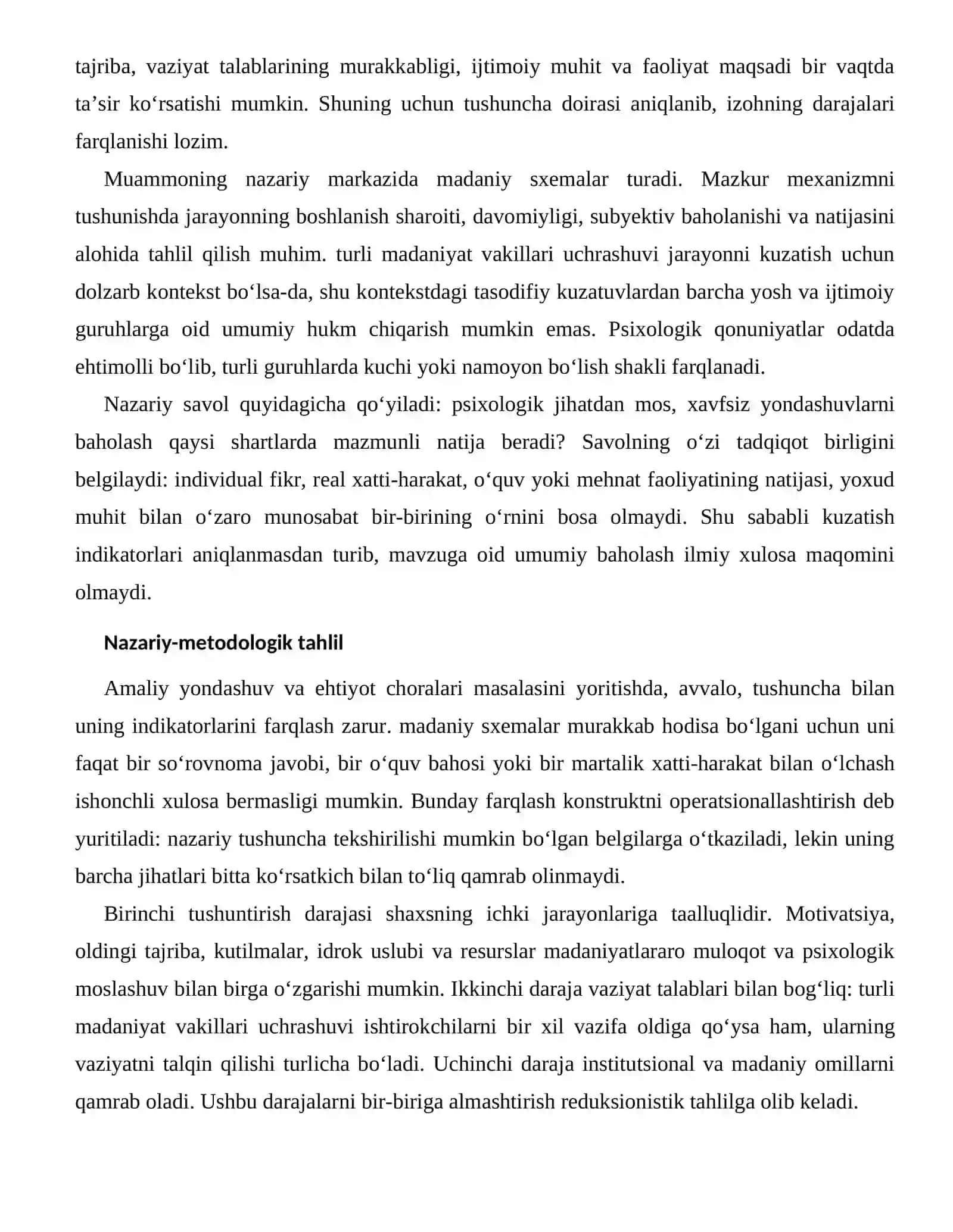 MADANIYATLARARO MULOQOT VA PSIXOLOGIK MOSLASHUVNING RIVOJLANTIRISH VA PROFILAKTIKA YO‘LLARI 2