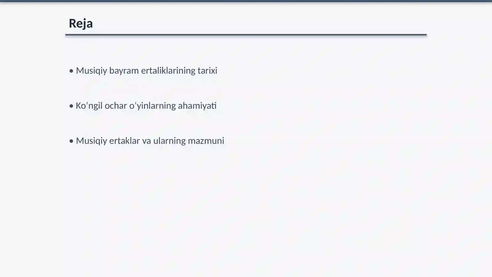 Musiqiy bayram ertaliklar va koʻngil ochar oʻyinlar 2