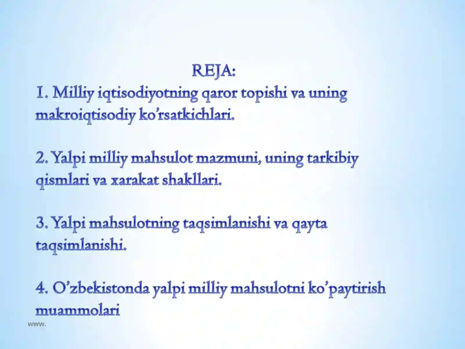 Milliy iqtisodiyot 2