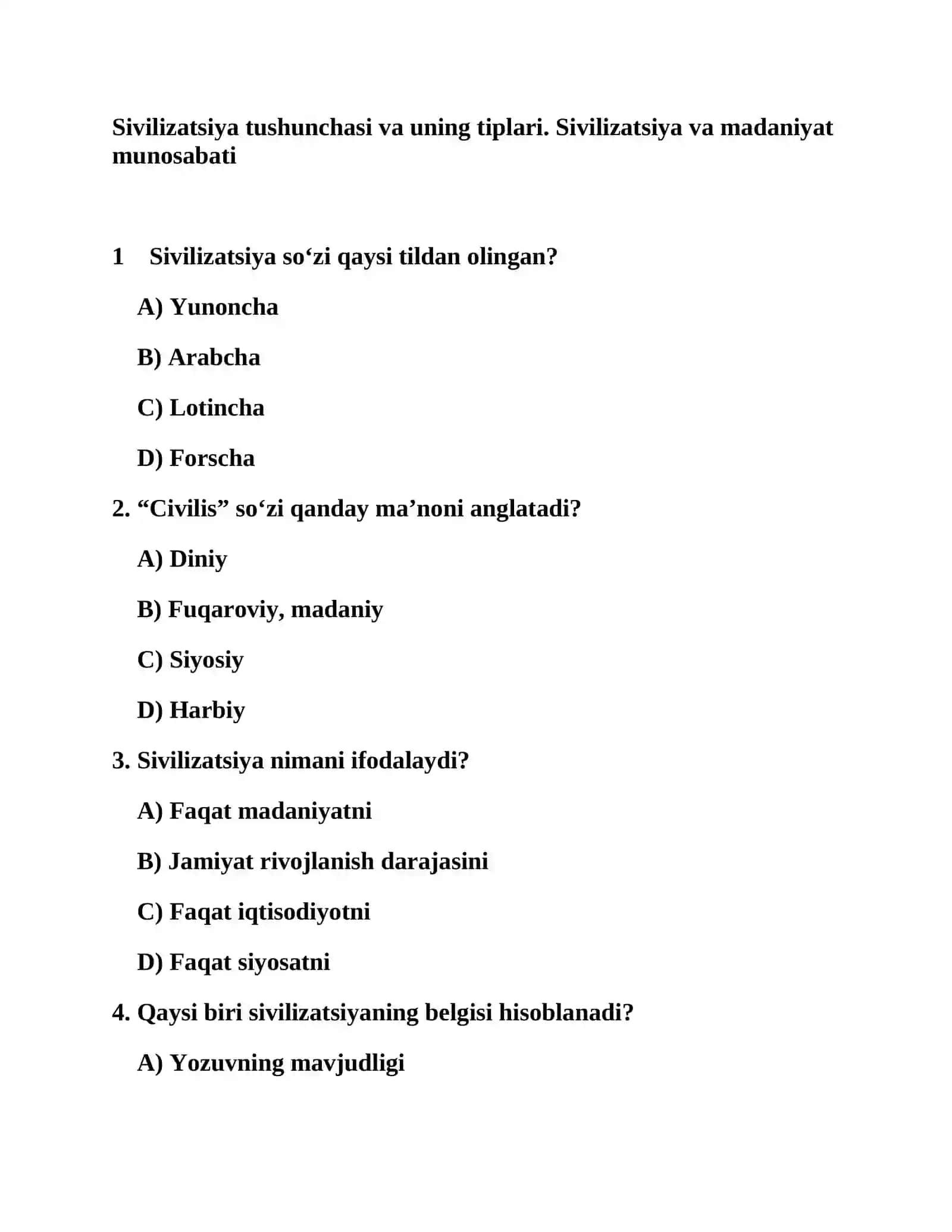 Sivilizatsiya tushunchasi va uning tiplari 2
