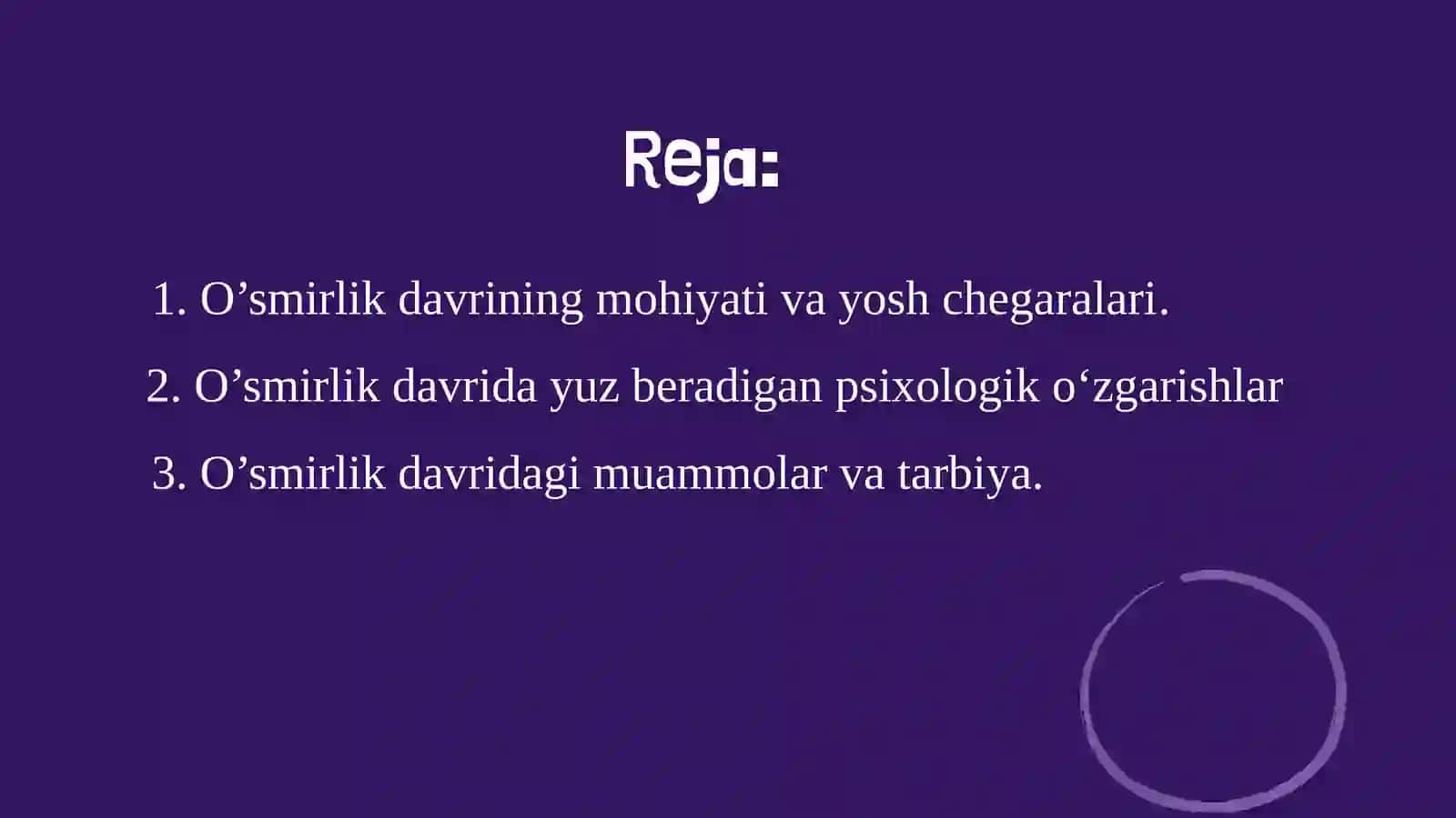 O’smirlikdavripsixologiyasi 2