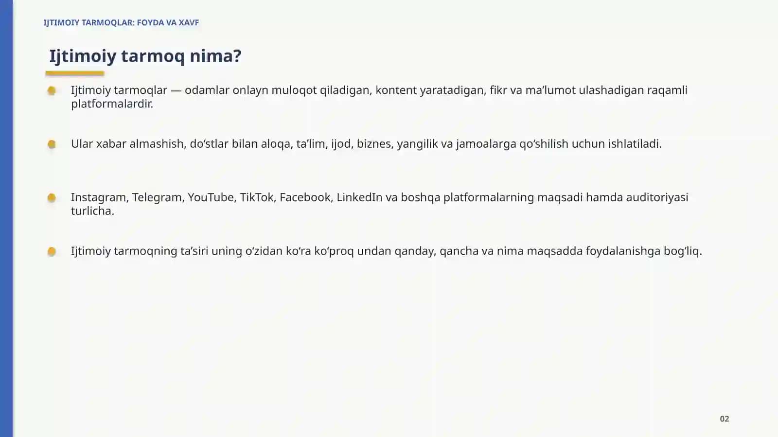 Ijtimoiy Tarmoqlarning Foydali va Zararli Jihatlari 2