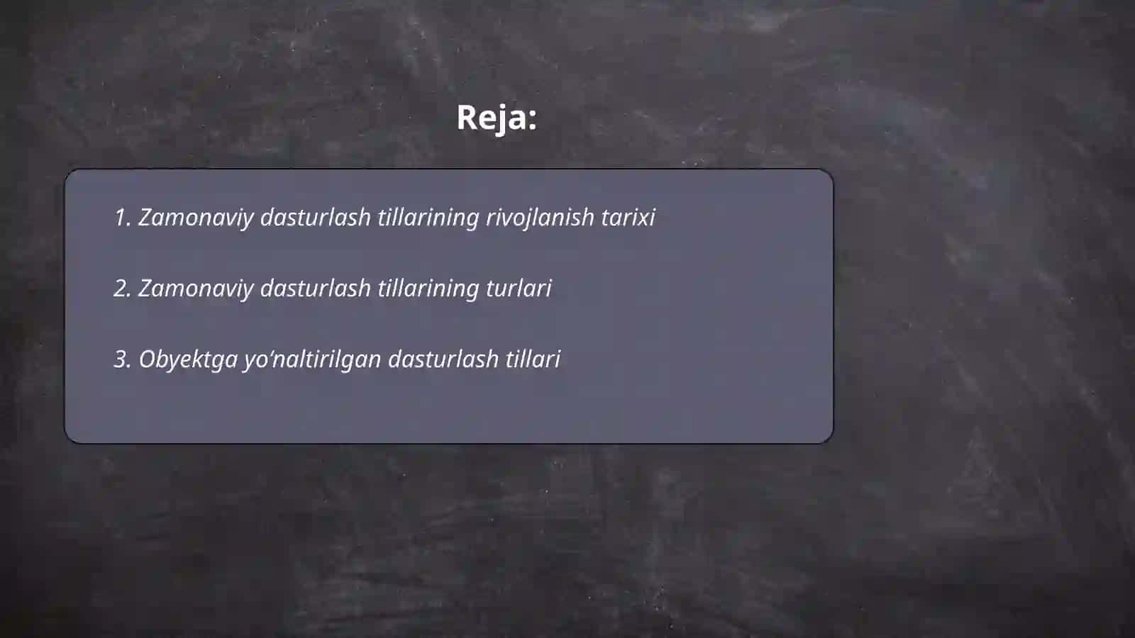 Zamonaviy dasturlash tillari tahlili 2