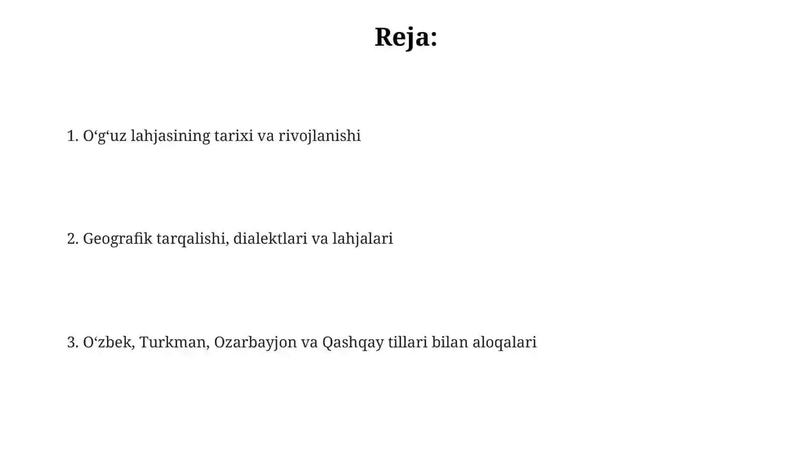 Oʻgʻuz lahjasi 2