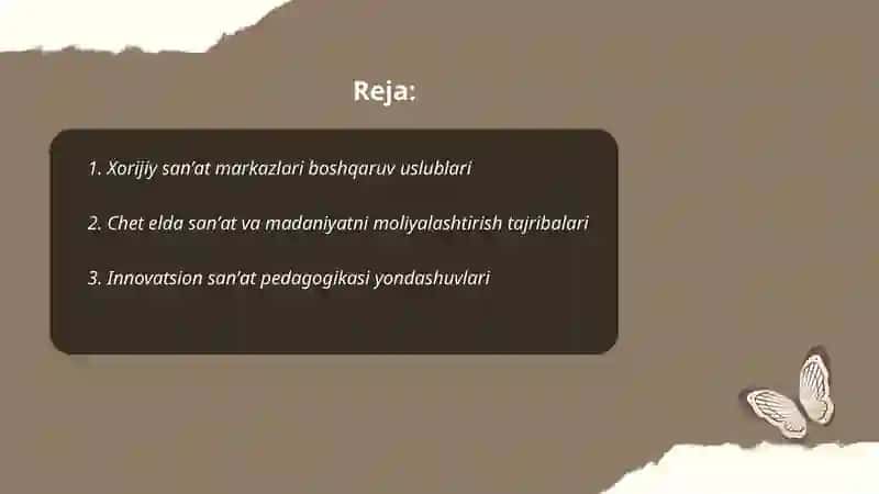 Sanʼat rivojlanish markazini tashkil etishda xorijiy tajribalardan foydalanish 2