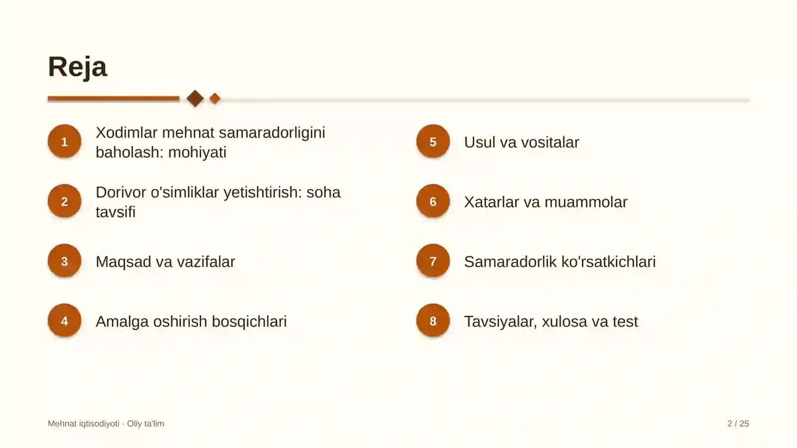 dorivor o'simliklar yetishtirishda xodimlar mehnat samaradorligini baholash 8627 2
