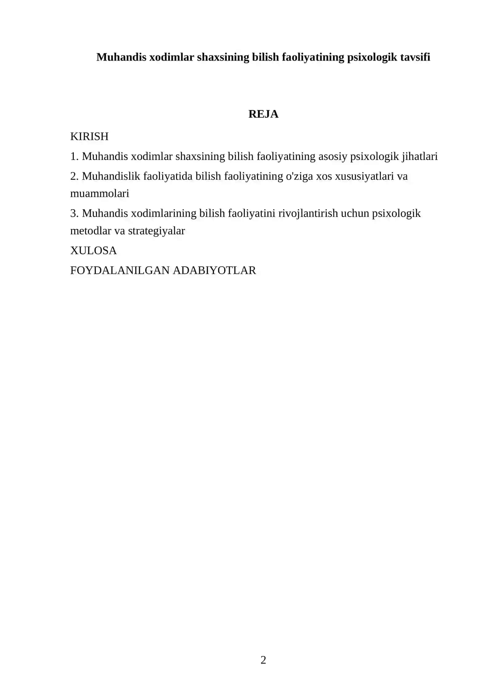 Muhandis xodimlar shaxsining bilish faoliyatining psixologik tavsifi 2