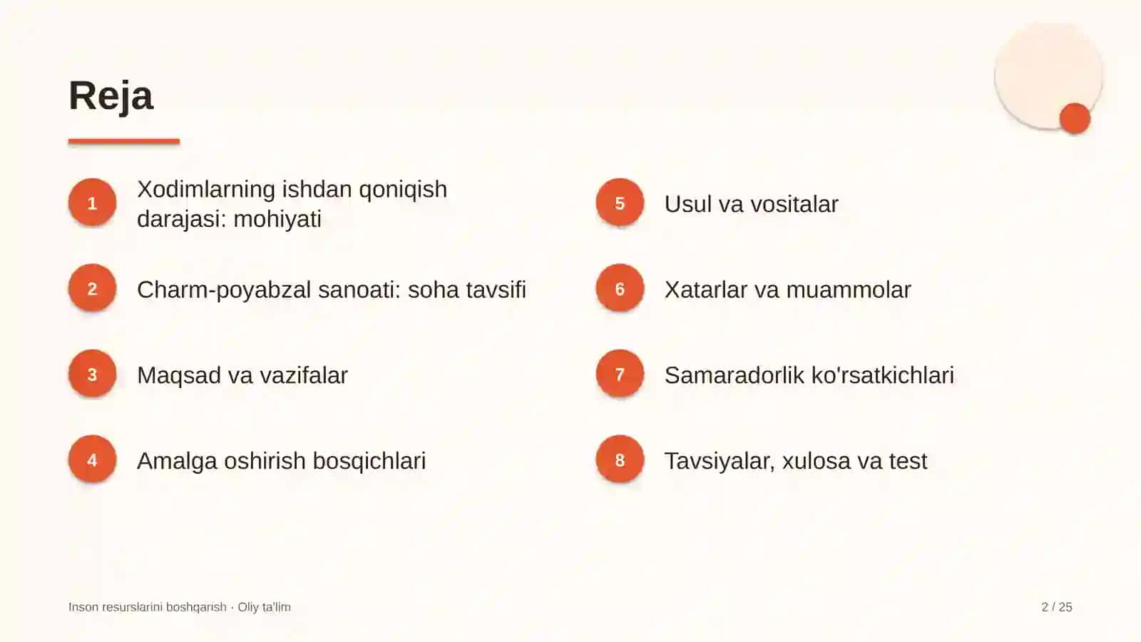 Charm-poyabzal sanoatida xodimlarning ishdan qoniqish darajasi 2