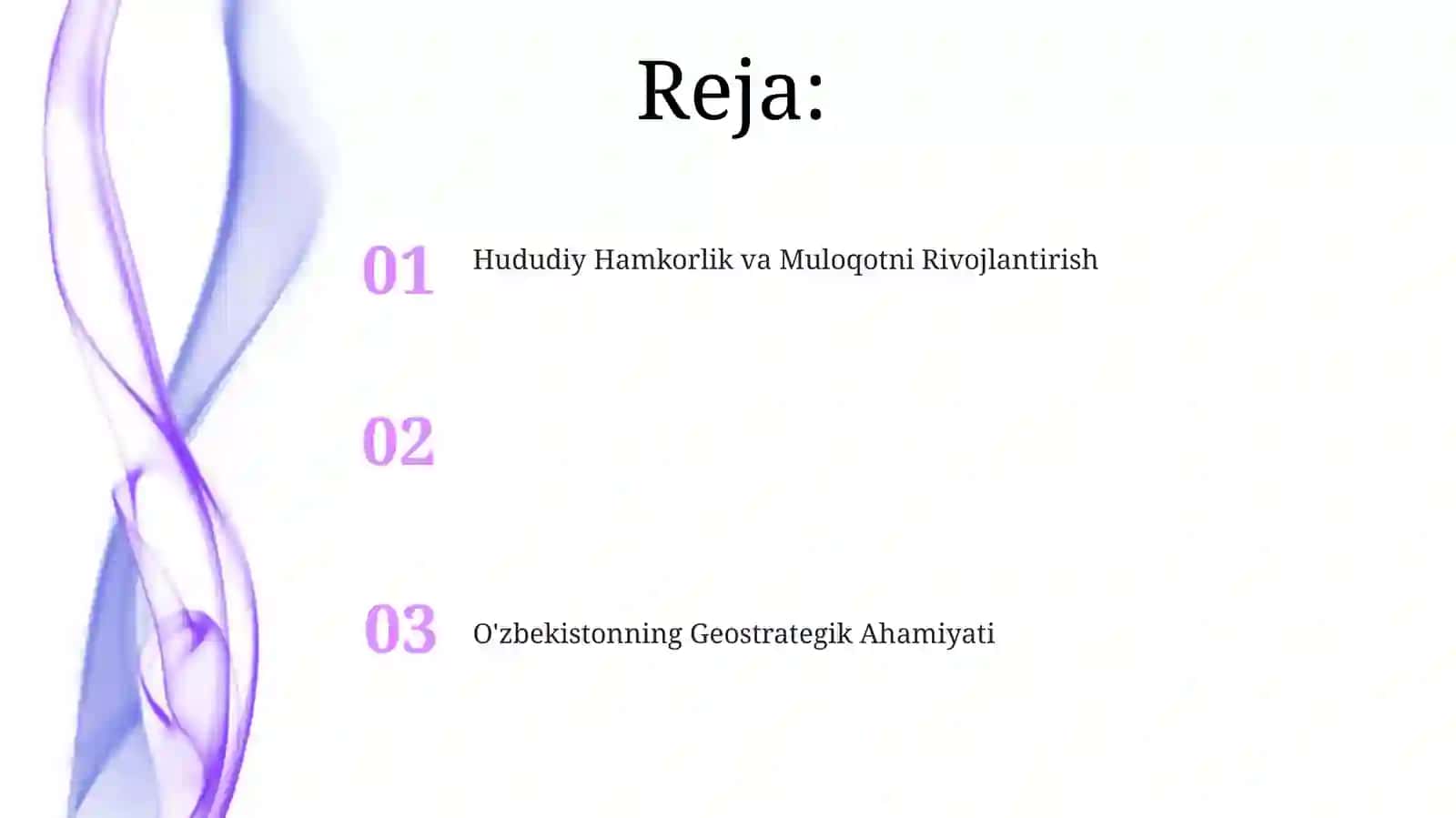 Òzbekistonning markaziyosiyodatinchlik va barqarorlik niқôti 2