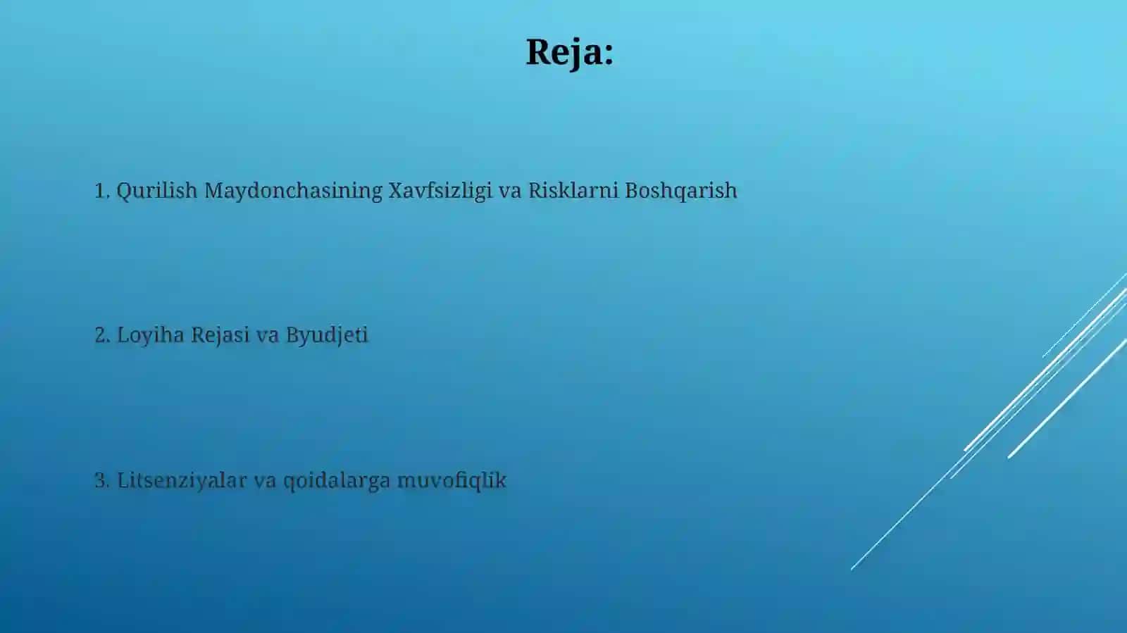 Qurilish jarayonlari va qoidalari 2