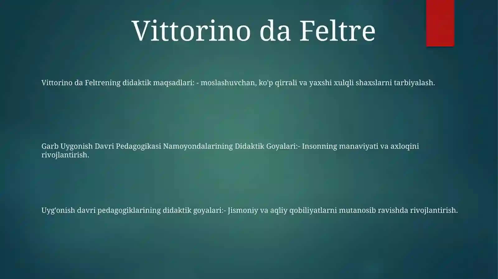Garb Uygonish Davri Pedagogikasi Namoyondalarining Didaktik Goyalari 2