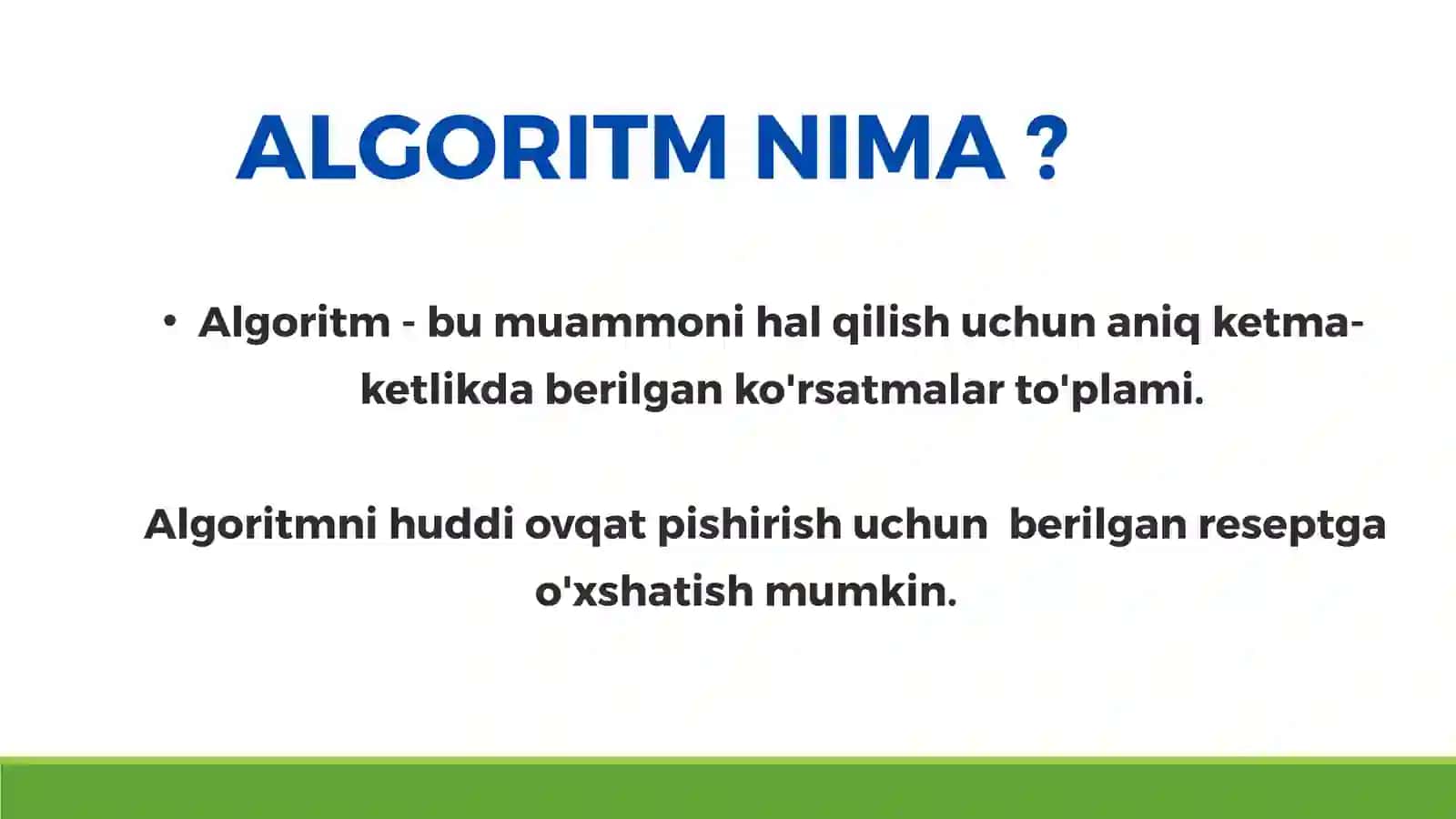ALGORITM NIMA? 2