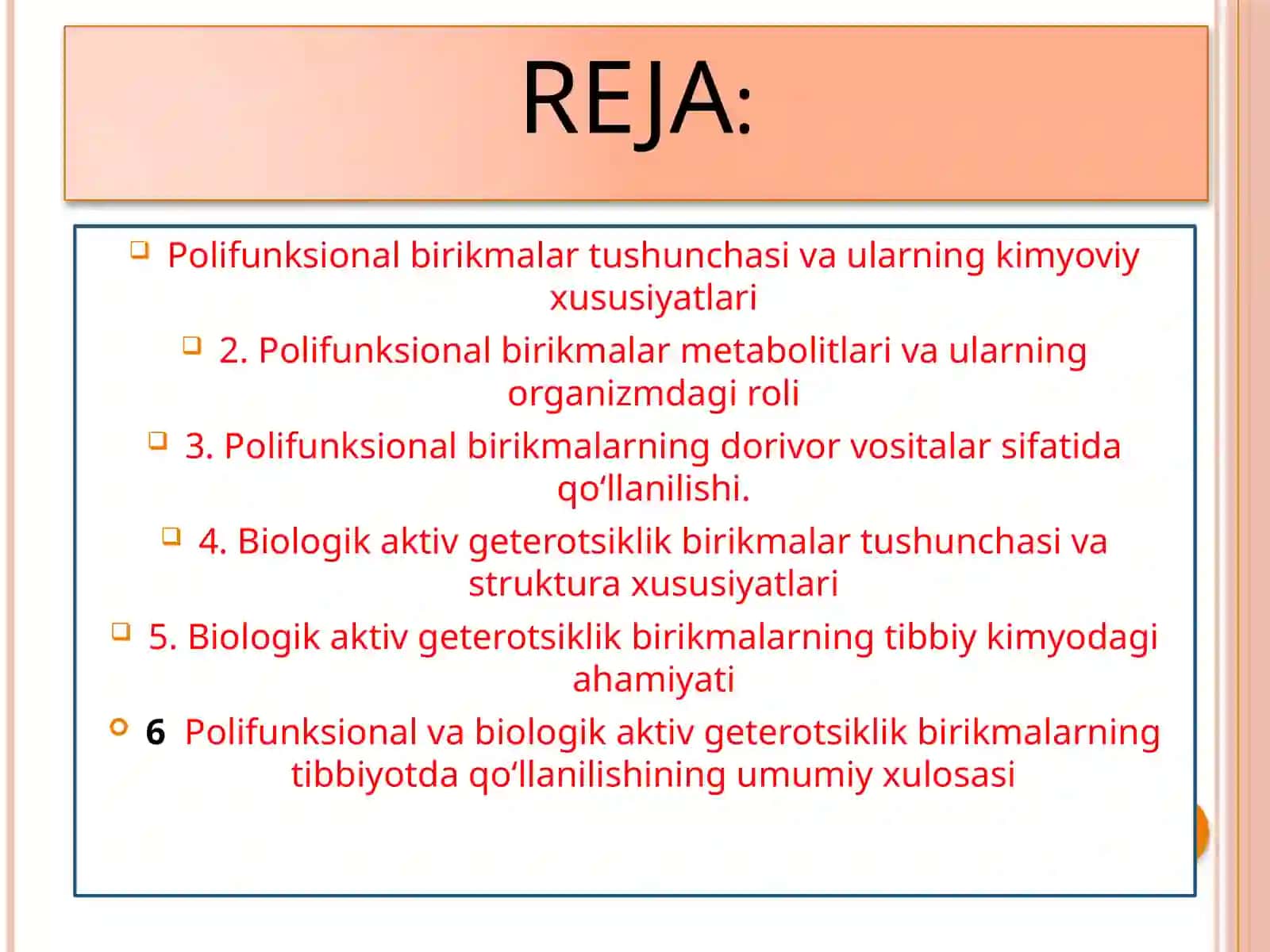Polifunksional birikmalar vaularning kimyoviy xususiyatlari 2