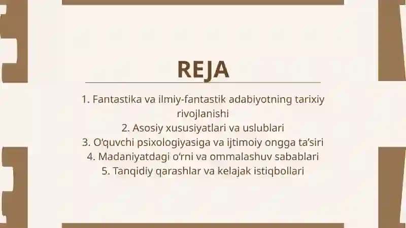 FANTASTIKA VA ILMIY-FANTASTIK ADABIYOTNING TARIXIY RIVOJLANISHI 2