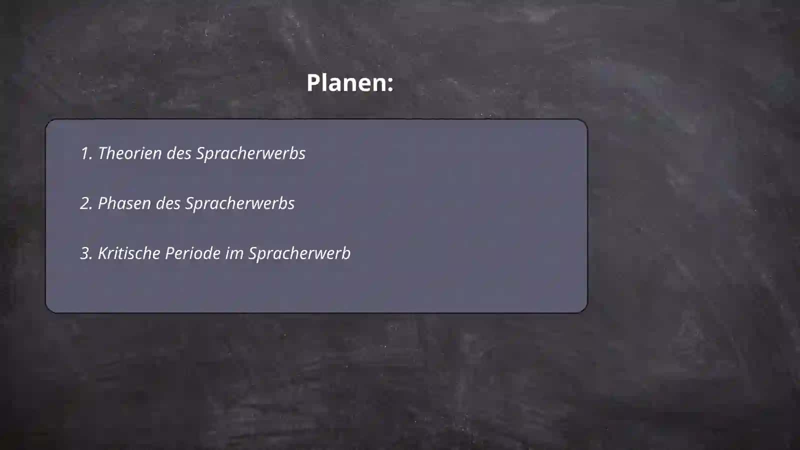 Theorien des Spracherwerbs 2