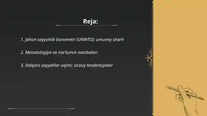 Jahon sayyohlik barometri (UNWTO) 2