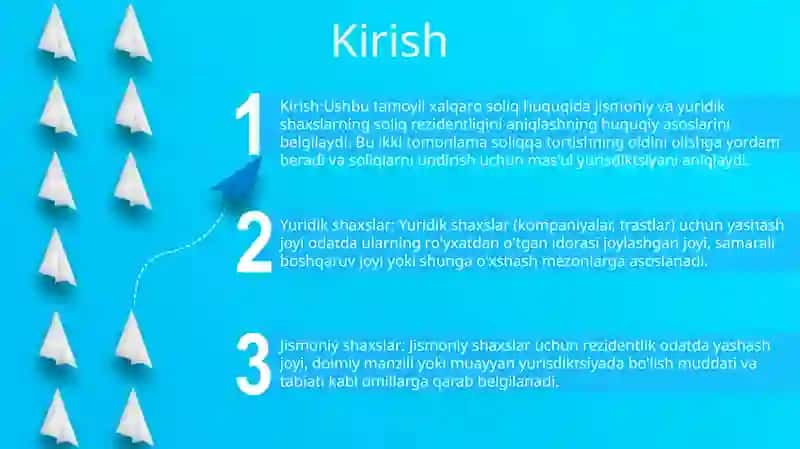Xalqaro Soliq Huquqida Yuridik Va Jismoniy Shaxslarning Yashash Tamoyili 2