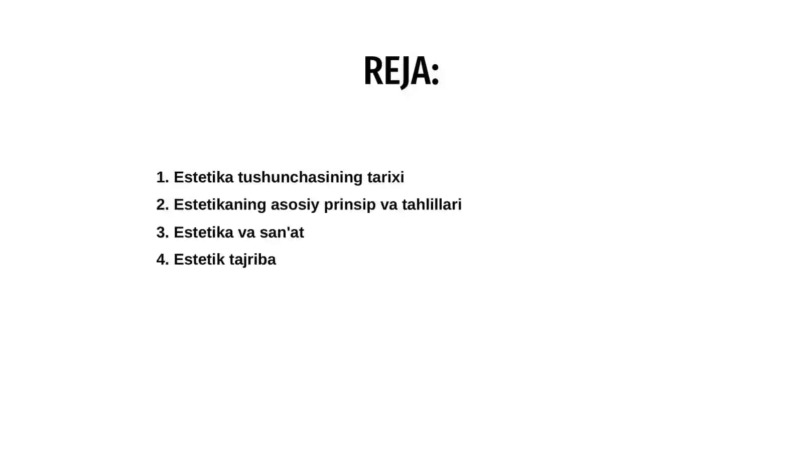 Estetika tushunchasi 2