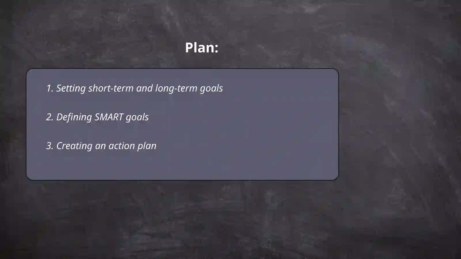 Future plans and goals 2