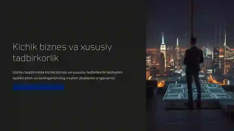 Kichikbiznesvaxususiytadbirkorlik 2