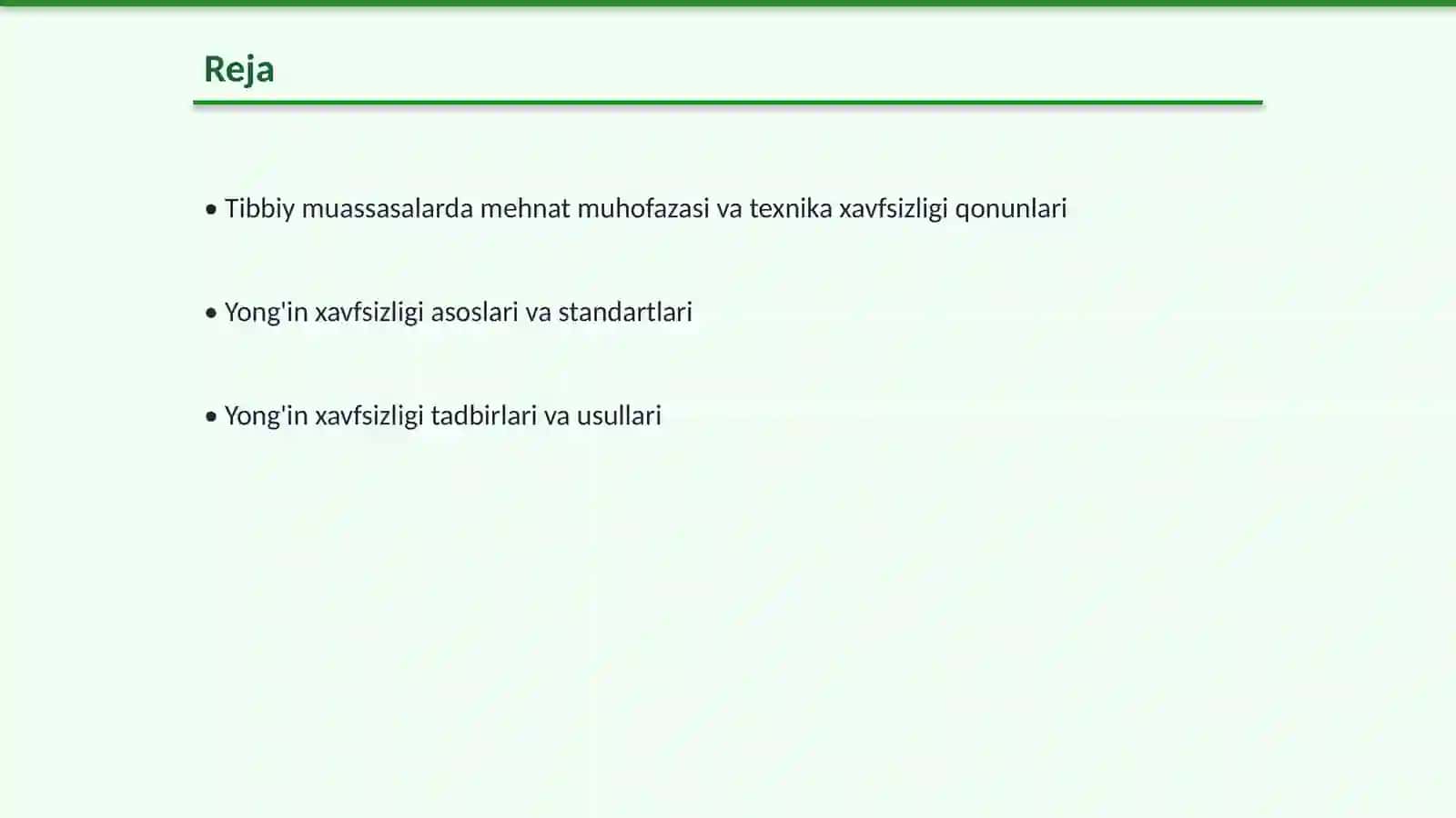 Tibbiy muassasalarda mehnat muhofazasi va texnika xavfsizligi 2