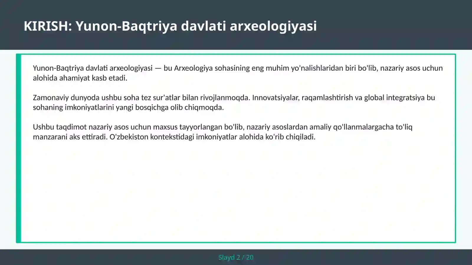 Yunon-Baqtriya davlati arxeologiyasi 2