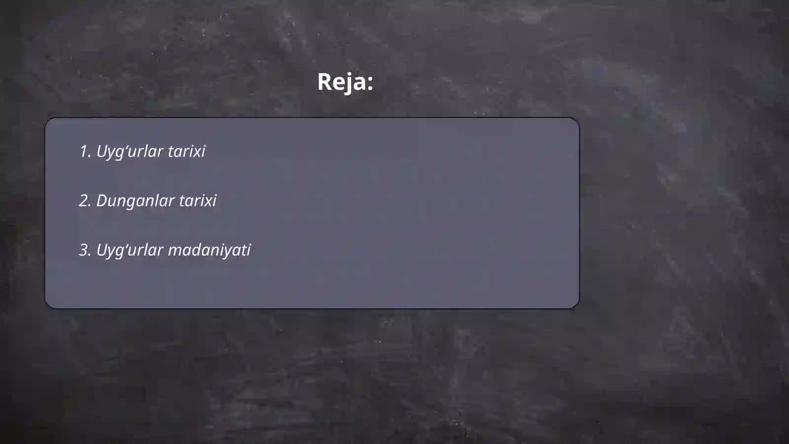Oʻrto Osiyo etnografik guruxlari: uygʻurlar va dunganlar 2