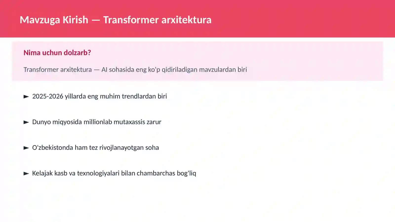 Transformer arxitektura 2