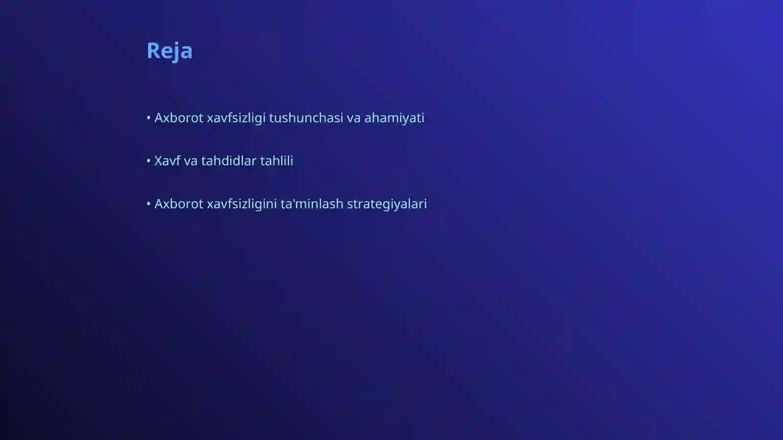Axborot xavfsizligi ta'minlash usullari 2