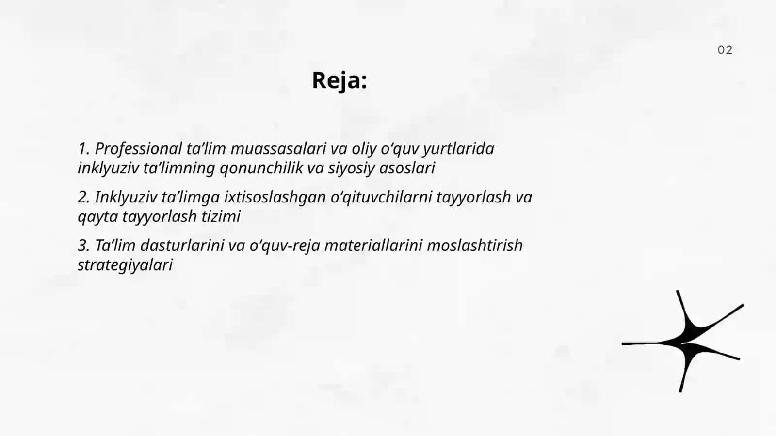 Professional taʼlim muassasalari va oliy oʻquv yurtlarida inklyuziv taʼlim 2