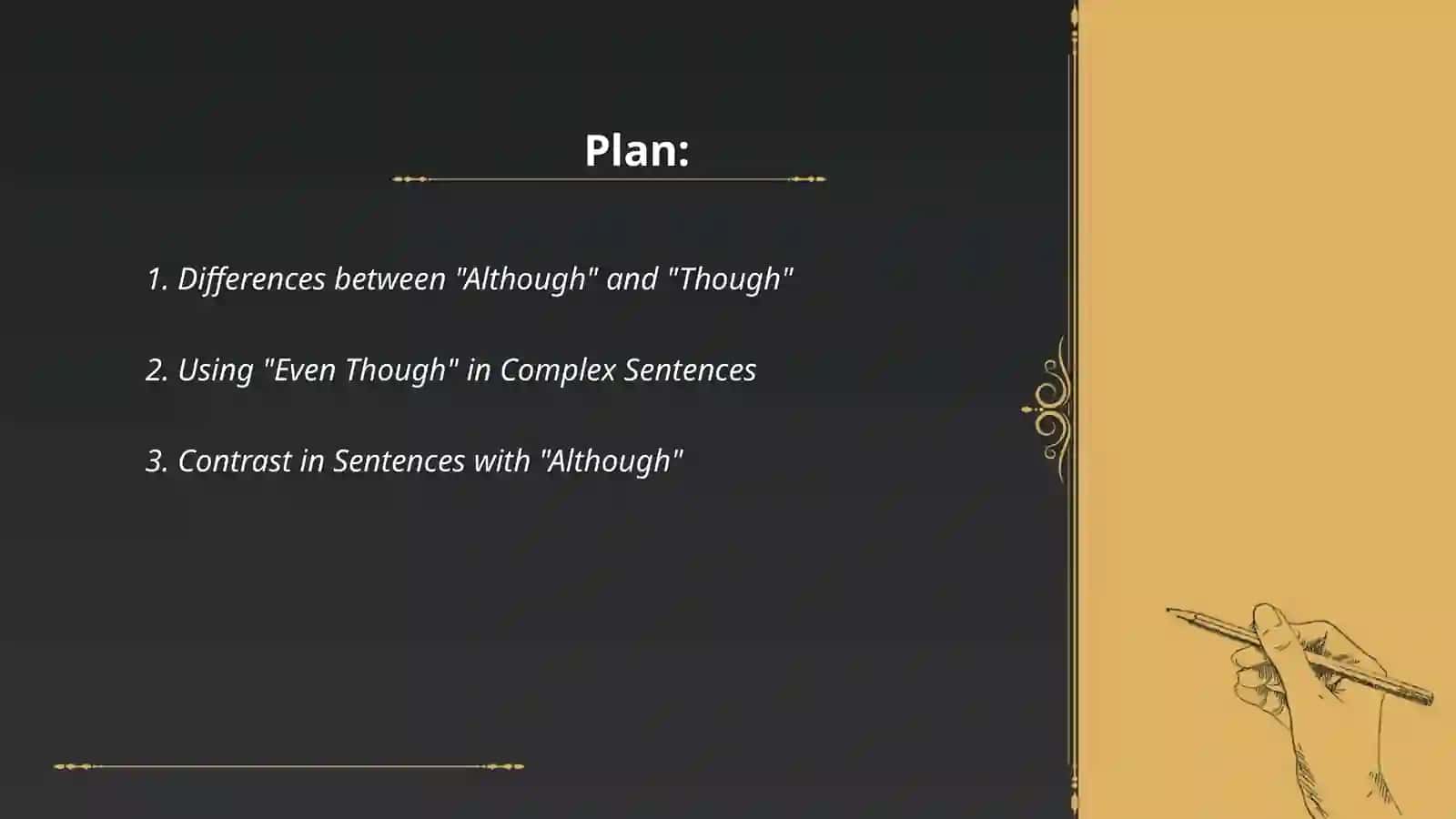 Differences between "Although" and "Though" 2