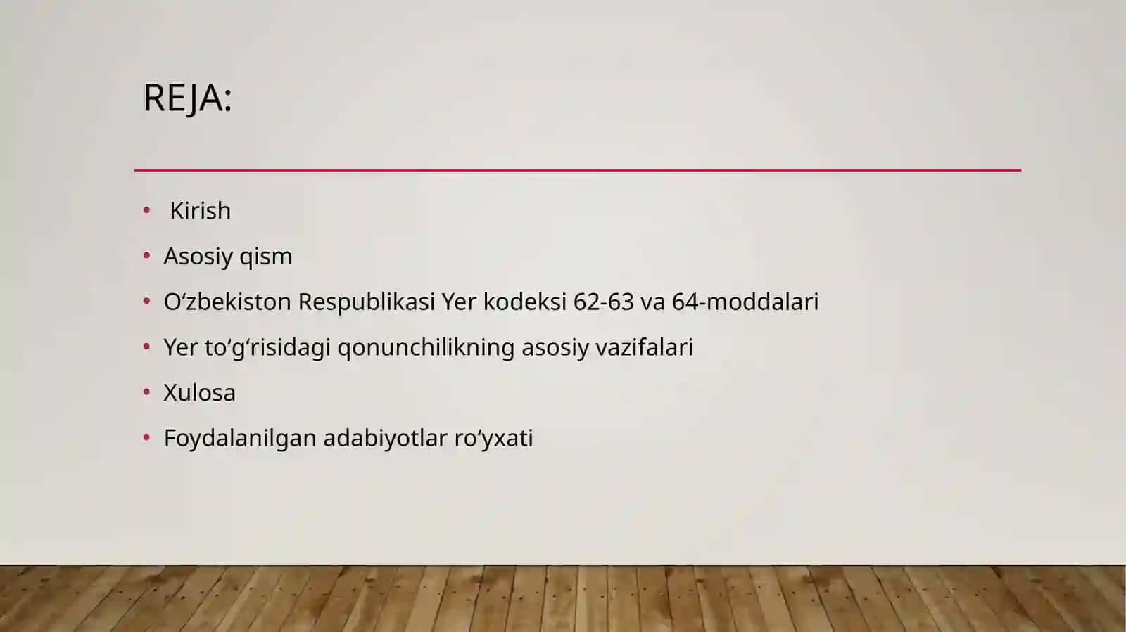 O’ZBEKISTON RESPUBLIKASI YER KODEKSINI OʻRGANISH VA TAHLIL QILISH 2